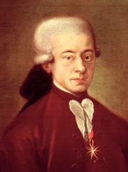 Porträt von Wolfgang Amadeus Mozart (1756-1791) nach 1770 (Detail)